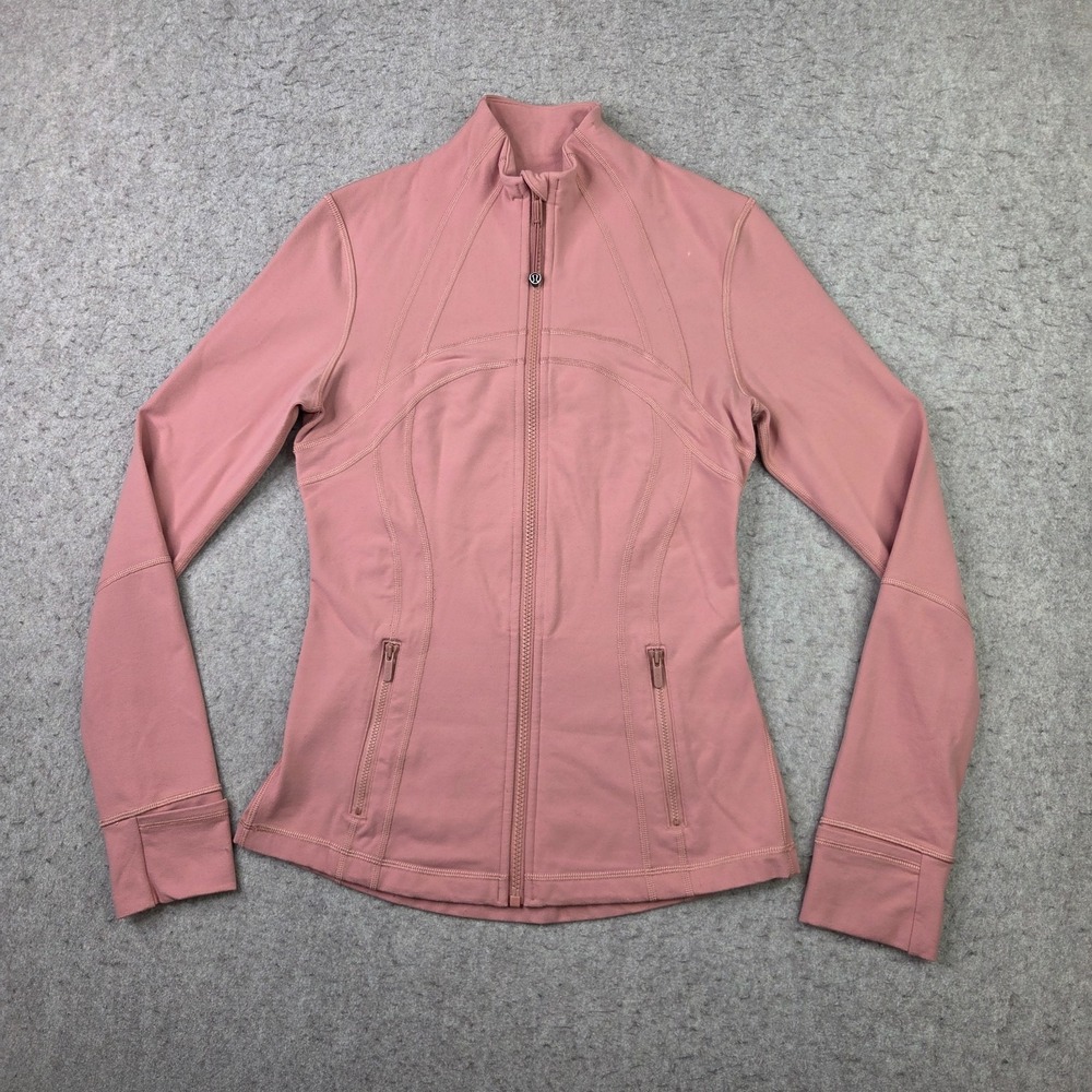 Lululemon Women's Size 6 Define Track Jacket Luon In Light Pink Full Zip Running